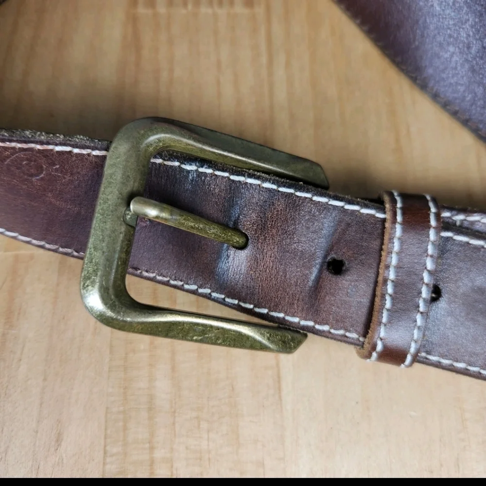 BED STU Shepherd Belt Men's Extra Large Brown Genuine Leather Tooled